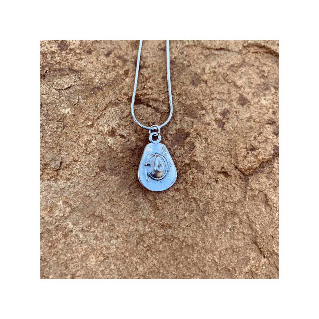Pretty Silver Cowgirl Hat Necklace - Saddleworld Devonport