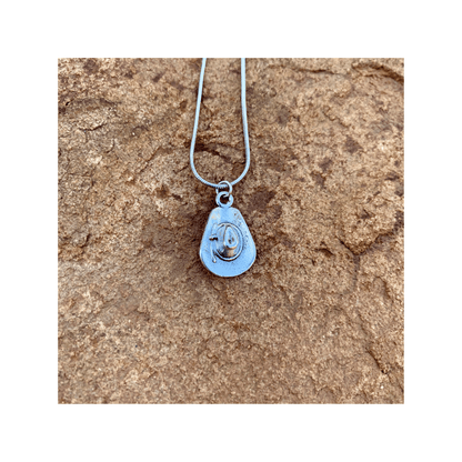 Pretty Silver Cowgirl Hat Necklace - Saddleworld Devonport