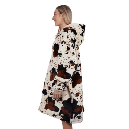 Pure Western Cow Print Snuggle Hoodie - Saddleworld Devonport