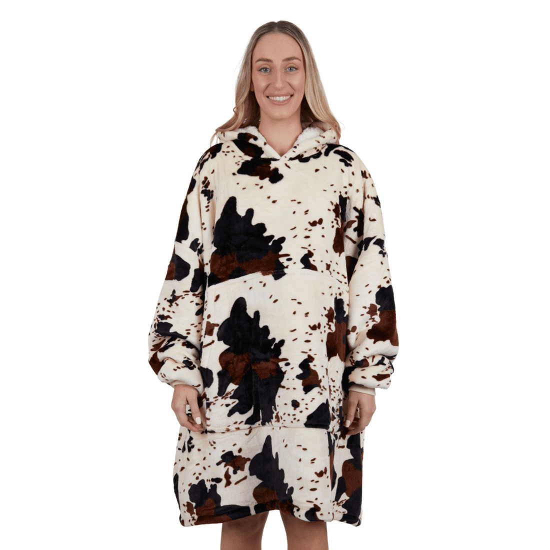 Pure Western Cow Print Snuggle Hoodie - Saddleworld Devonport