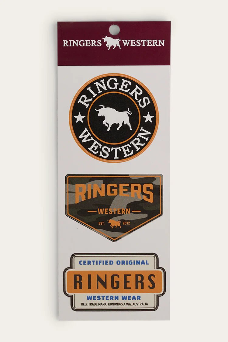 Ringers Western Logo Stickers -3 Pack - Saddleworld Devonport