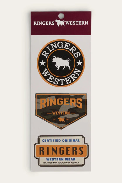 Ringers Western Logo Stickers -3 Pack - Saddleworld Devonport