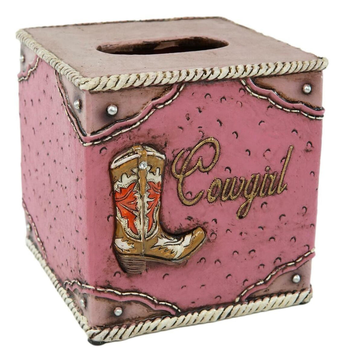 Pure Western Cowgirl Pink Tissue Box