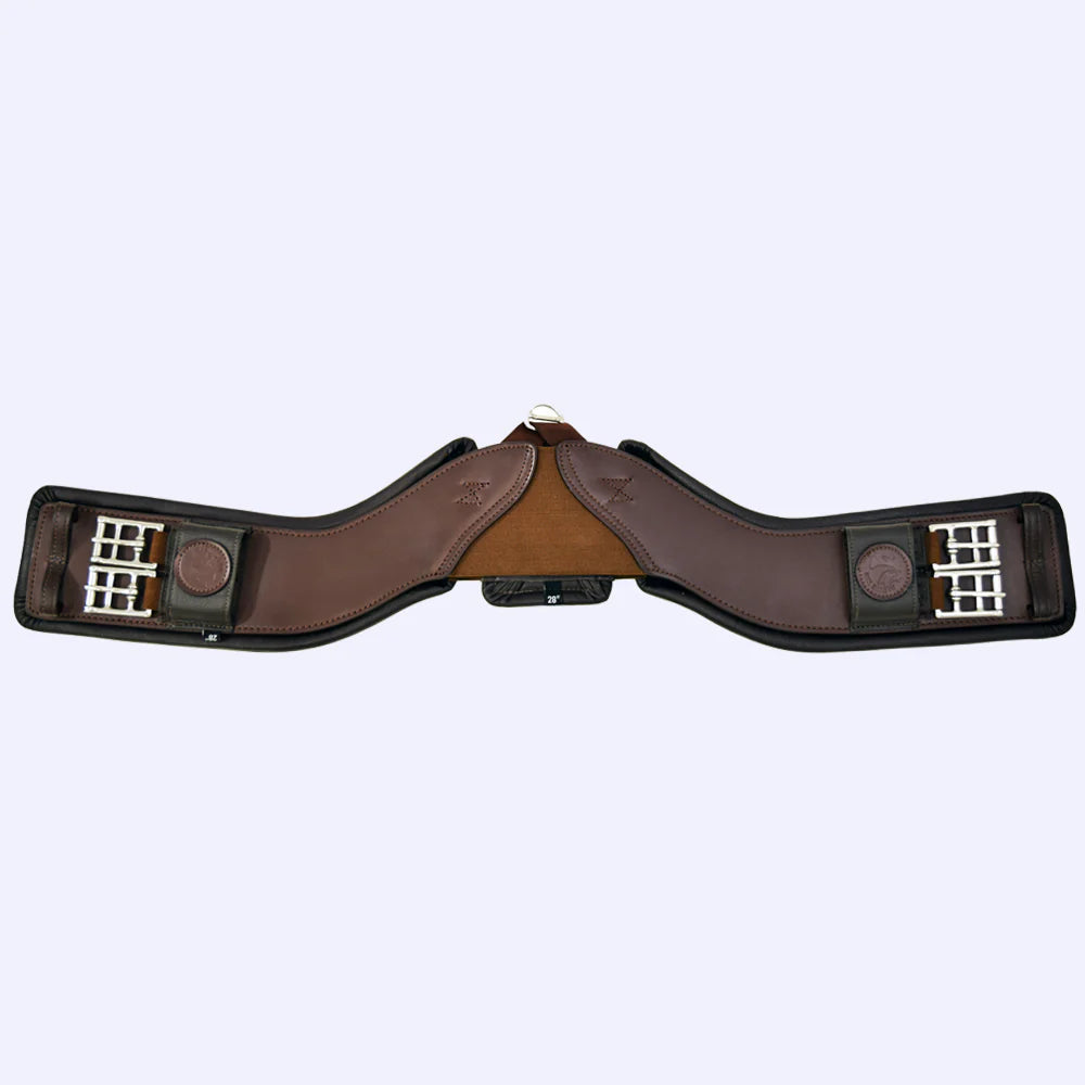 Total Saddle Fit StretchTec English Girth - Brown with Brown Leather Liner