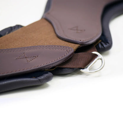 Total Saddle Fit StretchTec English Girth - Brown with Brown Leather Liner