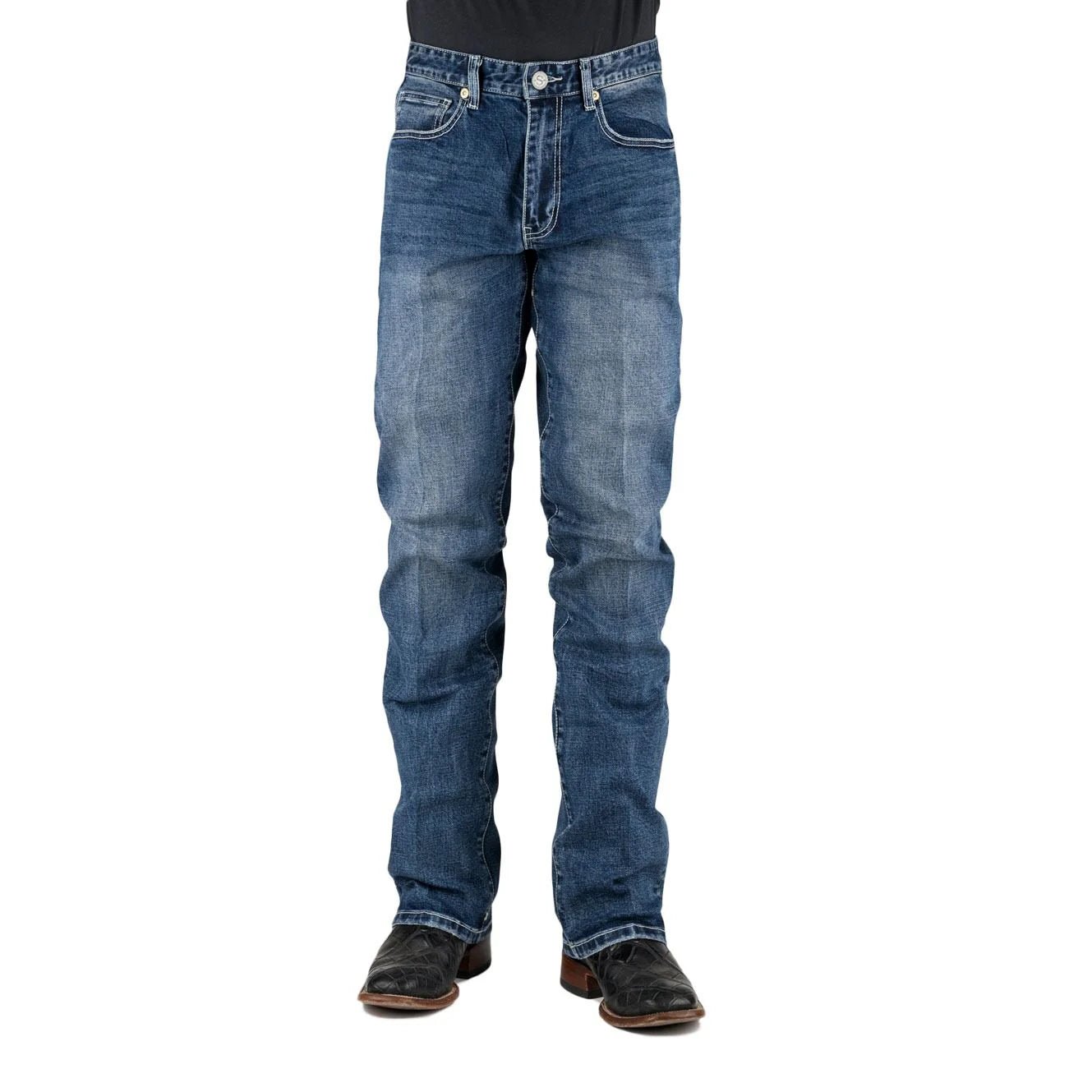 Stetson Mens Denim 1211 X Stitching Blue - Saddleworld Devonport