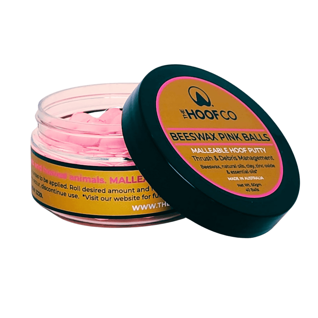 The Hoof Co Beeswax PINK Balls - Saddleworld Devonport