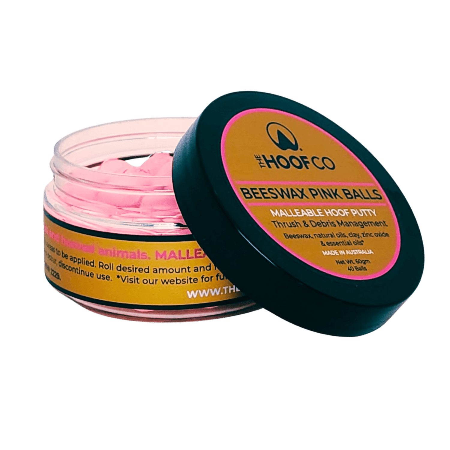 The Hoof Co Beeswax PINK Balls - Saddleworld Devonport