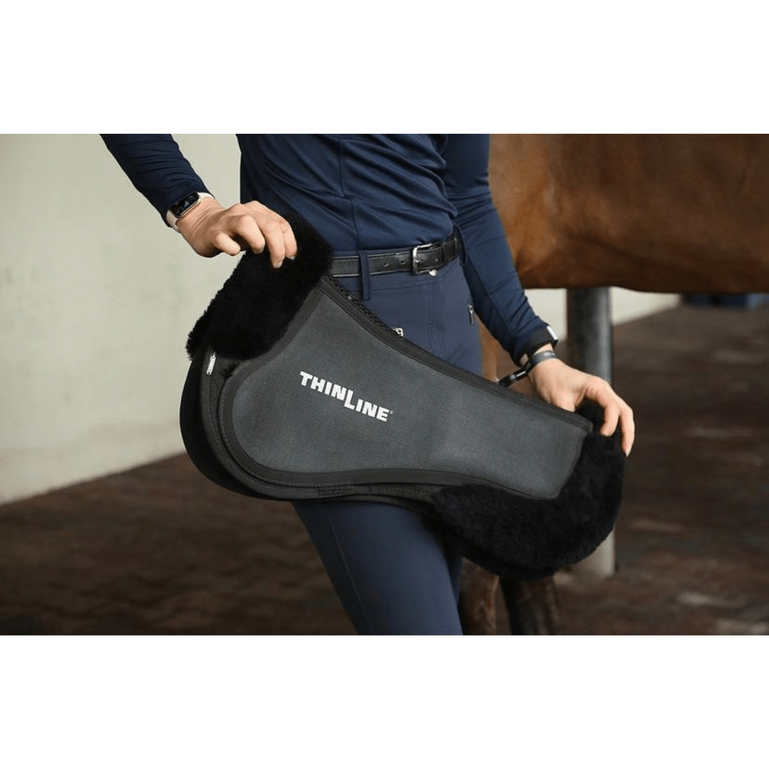 Thinline Trifecta Cotton Half Pad with Sheepskin - Saddleworld Devonport