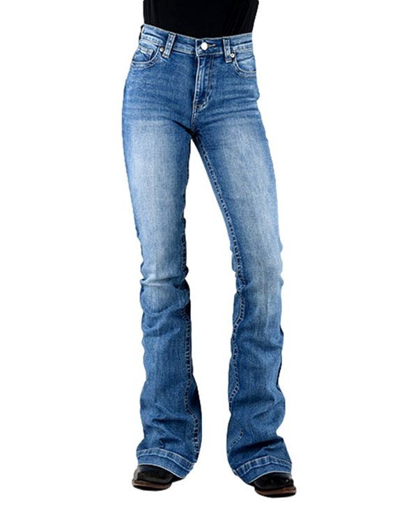 Tin haul Womens Denim 595 Libby Flare Plain Blue - Saddleworld Devonport