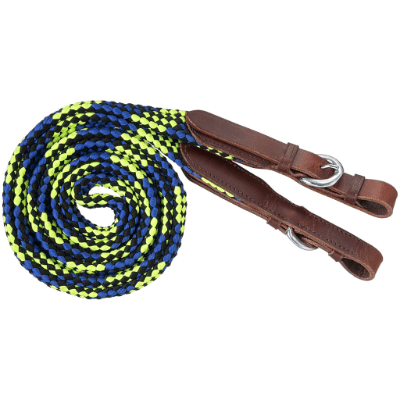 Tough1 7ft Flat Braided Trail Reins - Saddleworld Devonport