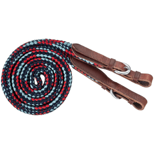 Tough1 7ft Flat Braided Trail Reins - Saddleworld Devonport