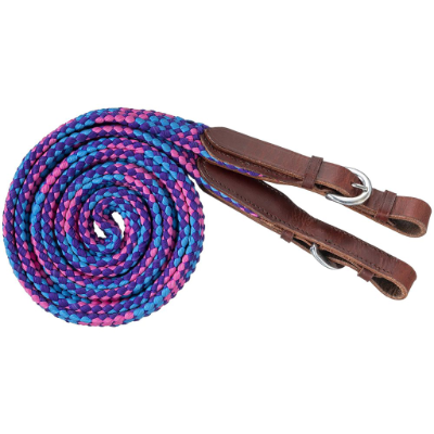 Tough1 7ft Flat Braided Trail Reins - Saddleworld Devonport