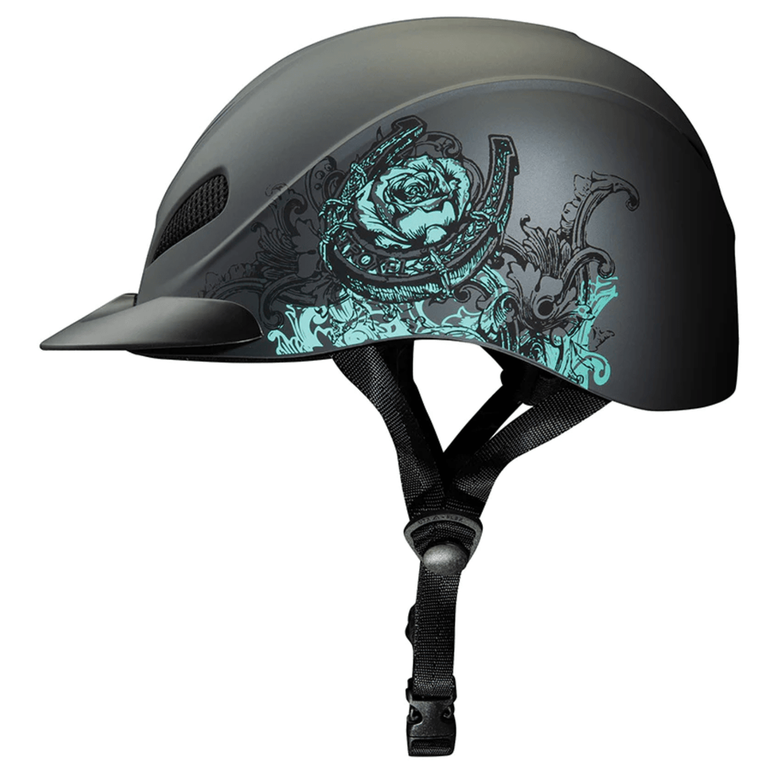 Troxel Rebel Turquiose Rose Helmet - Saddleworld Devonport