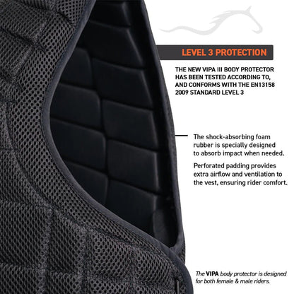 Vipa 3 Body Protector (Regular Length) - Saddleworld Devonport
