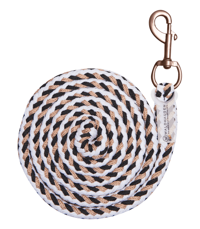 Waldhausen Lead Rope White &amp; Rose Gold - Saddleworld Devonport