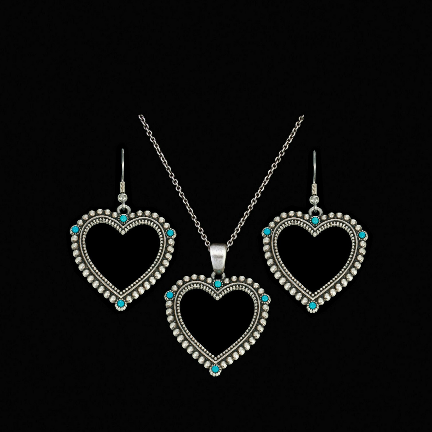 Montana Jewellery Set Turquoise Heart