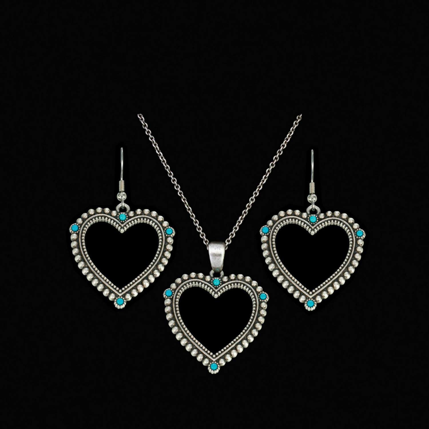 Montana Jewellery Set Turquoise Heart