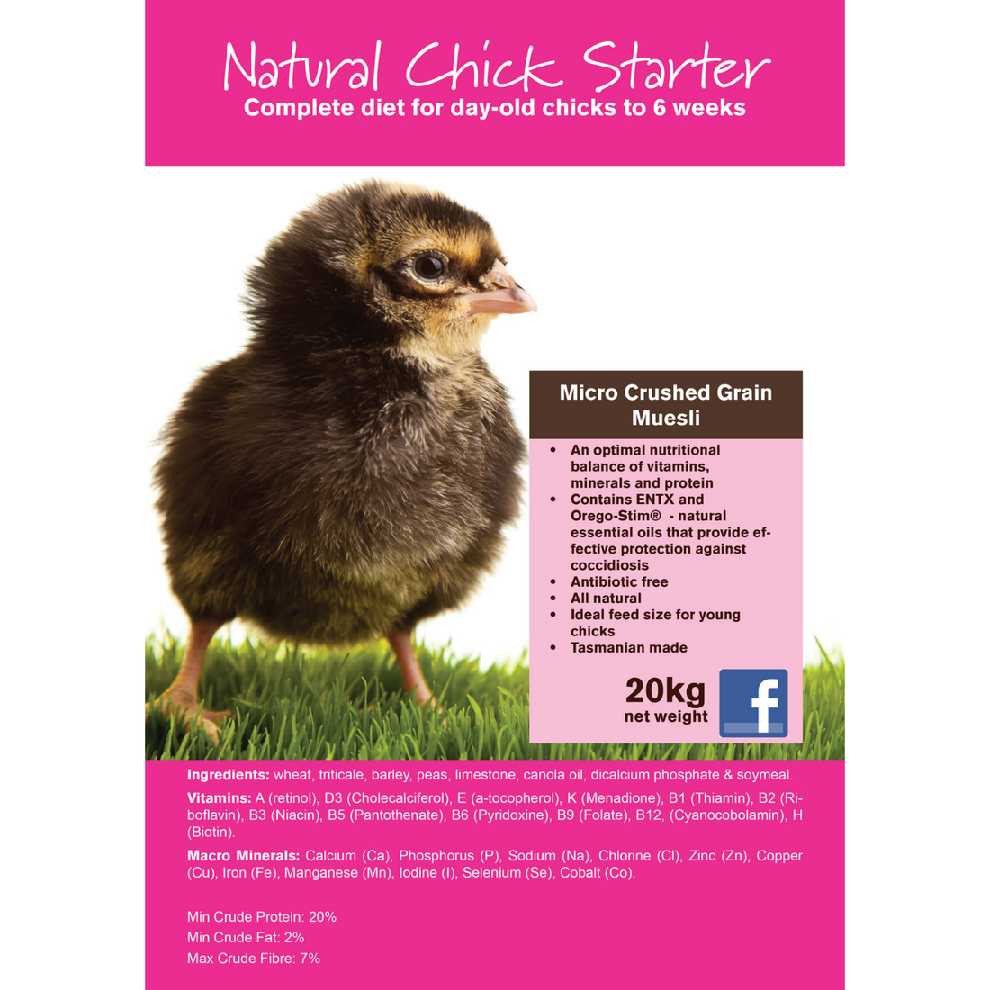 SEEDHOUSE CHICK STARTER 20KG