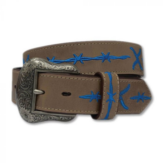 Twisted X Leather Belt - Cobalt Blue