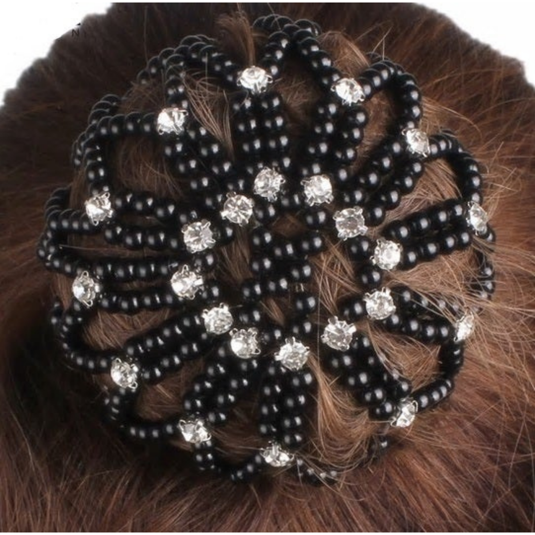 Hamag Pearl/Crystal Bun Hair Net