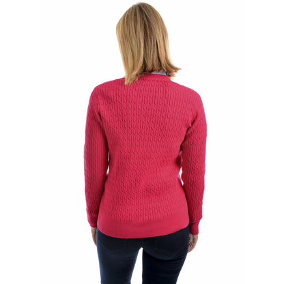 Thomas Cook Women's V Neck Cable Jumper