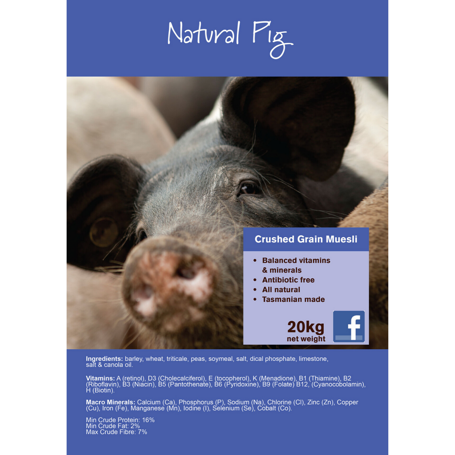 SEEDHOUSE NATURAL PIG GROWER 20KG