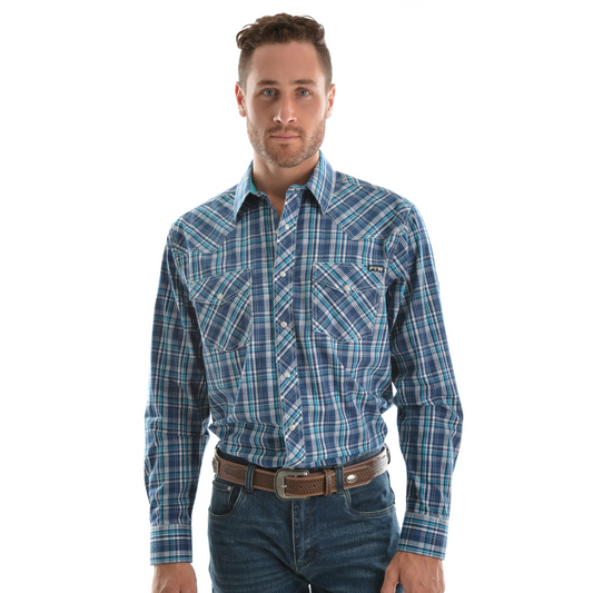 Pure Western Men's Brady Check Long Sleeve Shirt