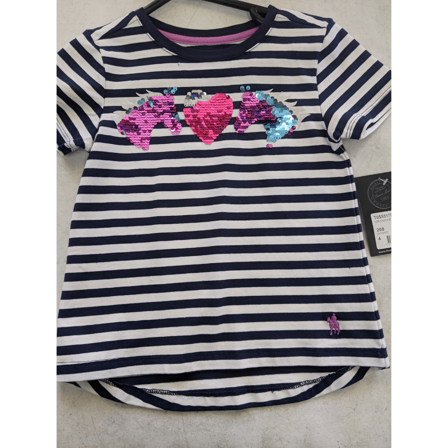 Thomas Cook Girls Kayla Stripe Tee - Saddleworld Devonport